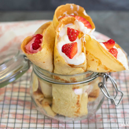 Rezept für Kokosmehl Pfannkuchen und Pancakes