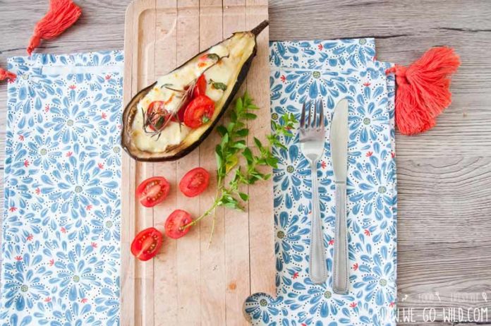 Gefüllte Aubergine Low Carb (ohne Fleisch) Gefüllte Aubergine Low Carb (ohne Fleisch)