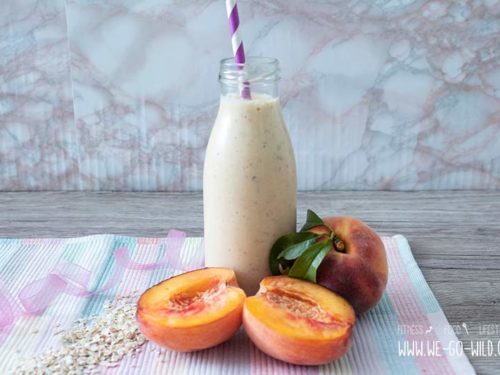 Papaya Smoothie mit Haferflocken und Leinsamen zur Gewichtsreduktion
