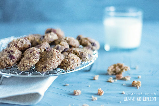 Vegane Haferkekse ohne Zucker - Haferflockenkekse mit Rosinen