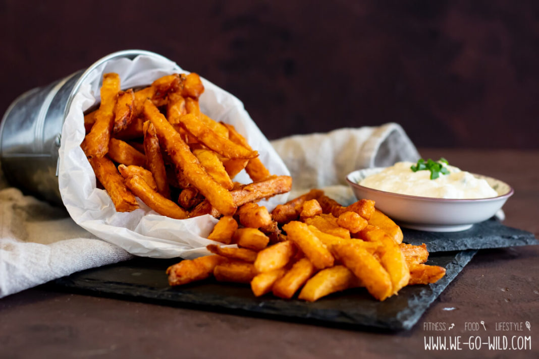 Süßkartoffel Pommes gesund zubereiten WE GO WILD
